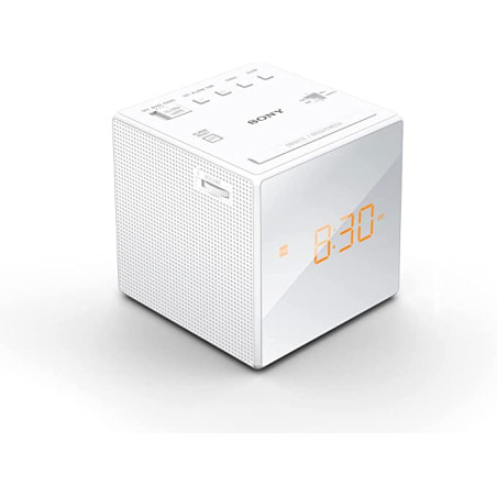 RADIO REVEIL AFFICHAGE DIGITAL BLANC