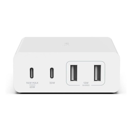 CHARGEUR GAN 4 PORTS PRO 108W 2 x USB, 2 x USB-C BLANC