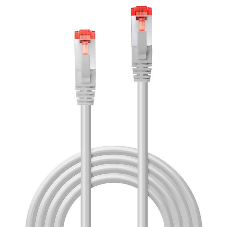 CABLE RESEAU CAT.6 S/FTP 0.5M GRIS ET ROUGE