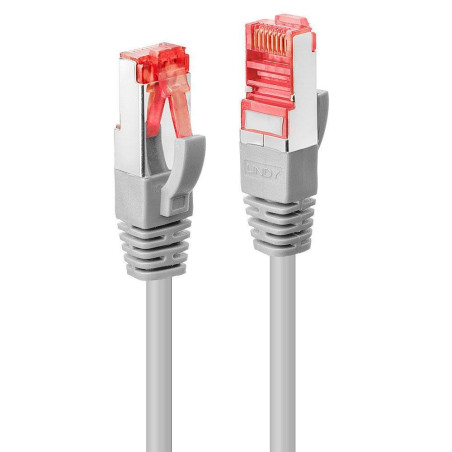 CABLE RESEAU CAT.6 S/FTP 0.5M GRIS ET ROUGE