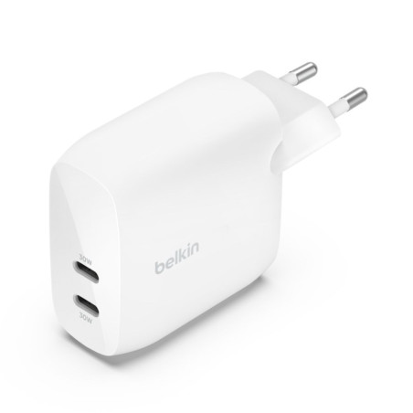 CHARGEUR SECTEUR 2 PORTS USB-C 2X30W BLANC