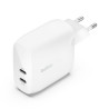 CHARGEUR SECTEUR 2 PORTS USB-C 2X30W BLANC