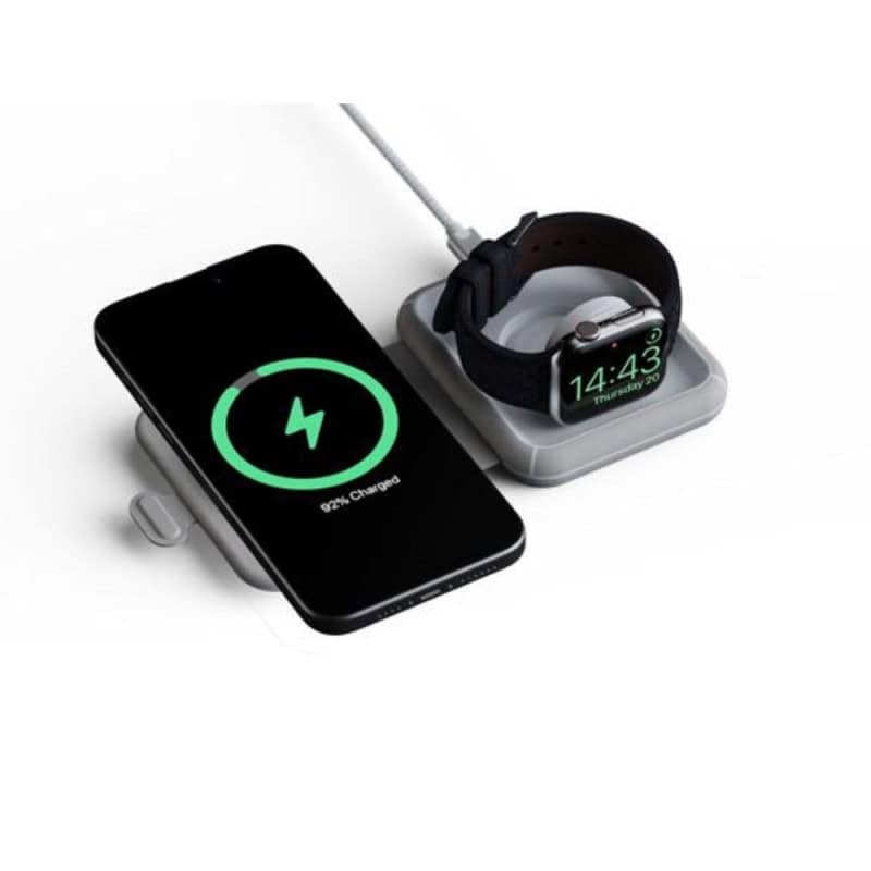 CHARGEUR DE VOYAGE SANS FIL PLIABLE 2 EN 1