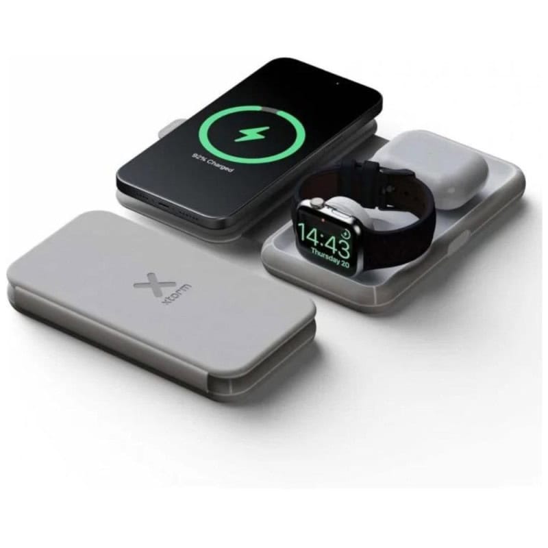 CHARGEUR DE VOYAGE SANS FIL PLIABLE 3 EN 1