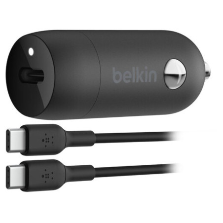 30W USB-C PD AUTO CHARGER + 1M BLACK USB-C/USB-C CABLE