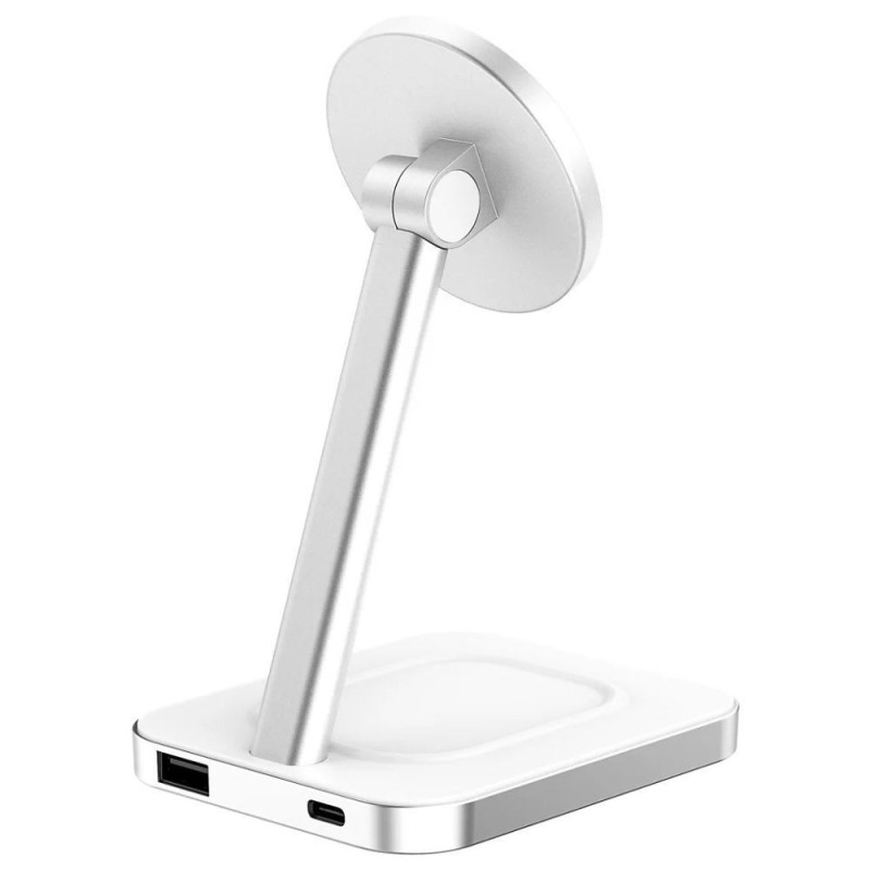 CHARGEUR INDUCTION 2 PORTS BLANC