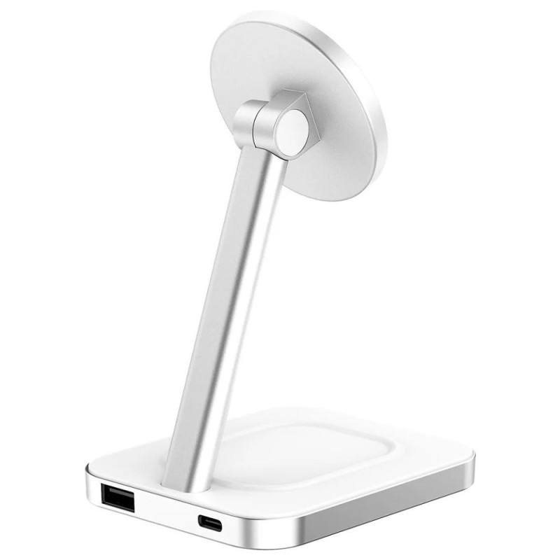 CHARGEUR INDUCTION 2 PORTS BLANC