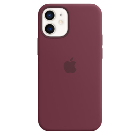 IPHONE 12 MINI SILICONE CASE MAGSAFE PLUM