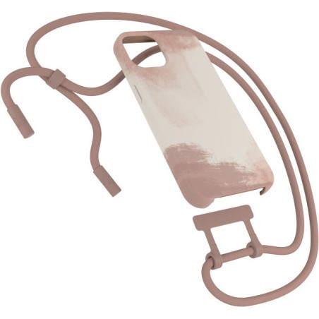 COQUE BIO CHANGE COLLIER 2 EN 1 POUR IPHONE 13 MINI ROUGE ARGILE