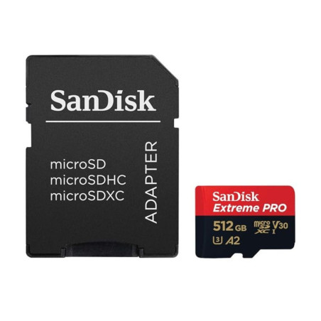 CARTE MEMOIRE EXTREME PRO MICROSDXC UHS-I 512 GO + ADAPTATEUR SD