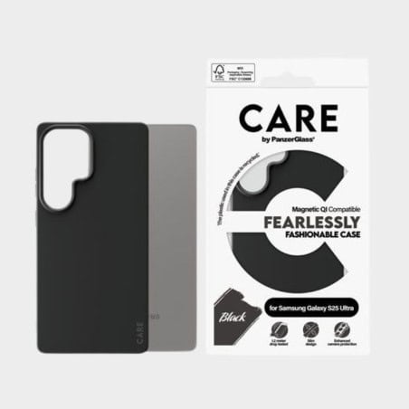 COQUE RIGIDE MAGSAFE FASHIONNABLE FEARLESSLY POUR GALAXY S25 ULTRA NOIR