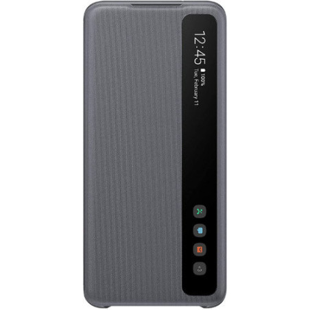 ETUI A RABAT CLEAR VIEW GALAXY S20 GRIS