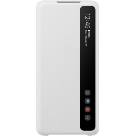 ETUI A BANDE TRANSPARENTE GALAXY S20 PLUS 5G BLANC