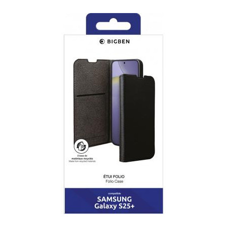 COQUE A RABAT PORTE CARTE GALAXY S25+ NOIR