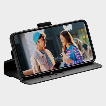 ETUI PORTEFEUILLE AVEC BEQUILLE GALAXY A56 5G NOIR