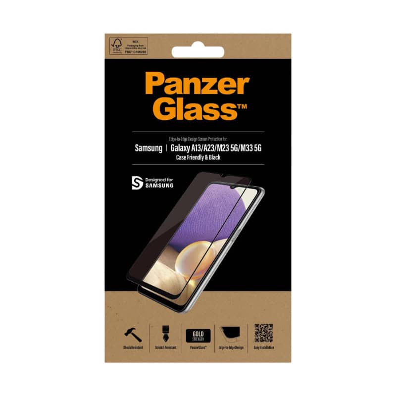 VERRE TREMPE POUR GALAXY A13/ M23 5G/ M33 5G CF BLACK