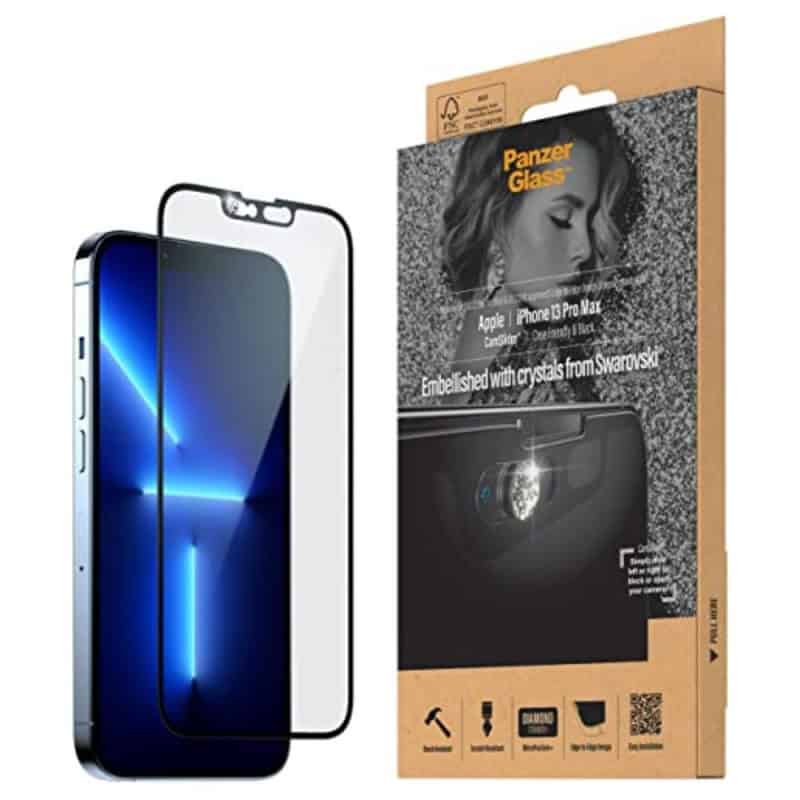 VERRE TREMPE POUR CAMERA POUR IPHONE 13 PRO/ PRO MAX CF & BLACK