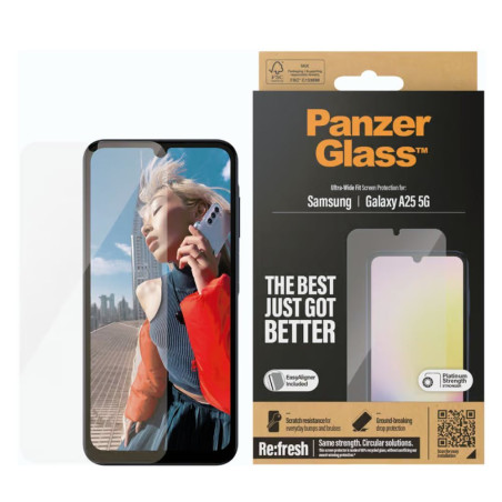 TEMPERED GLASS FOR GALAXY A25 5G ULTRA-WIDE WITH EASYALIGNER