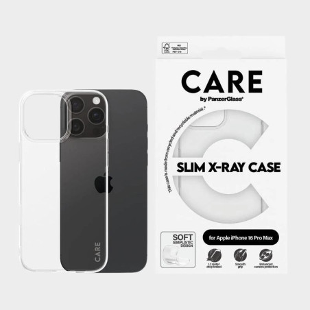 COQUE SOUPLE X-RAY CARE POUR IPHONE 16 PRO MAX TRANSPARENT