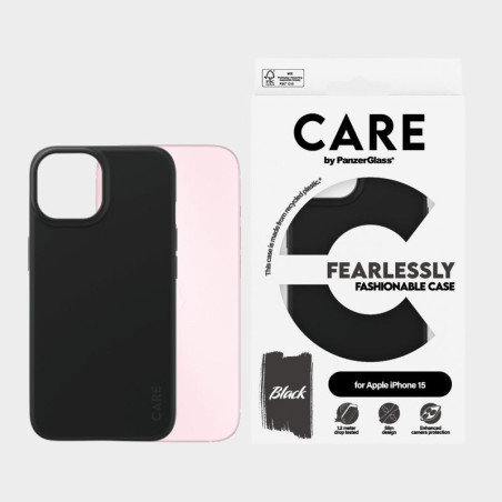 COQUE RIGIDE FASHIONABLE CARE POUR IPHONE 15 NOIR