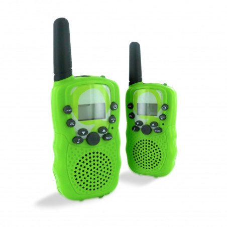WALKIE TALKIE WITH FLASHLIGHT FUNCTION GREEN