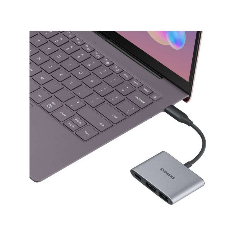 ADAPTATEUR MULTIPORT USB-A/HDMI/TYPE-C ARGENT