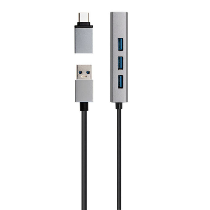 HUB USB 3.0 A + ADAPTATEUR  USB-C VERS 4 USB