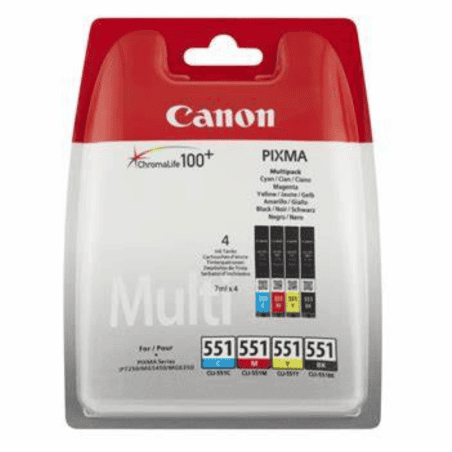 CARTOUCHES ENCRE 551 PACK MULTI-COULEURS