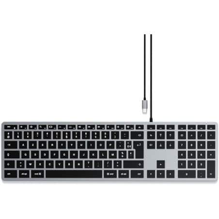 CLAVIER SLIM W3 FILAIRE USB-C AZERTY GRIS SIDERAL